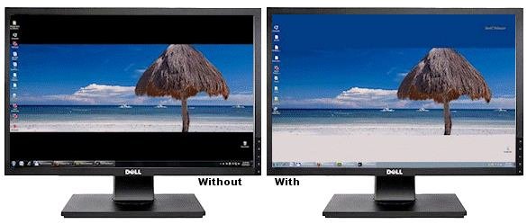 Smart background color matching - blue sky fills top, cream sand fills bottom