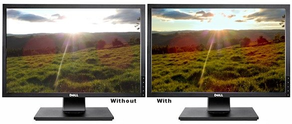 Image enhancement adjusting saturation, brightness, and contrast