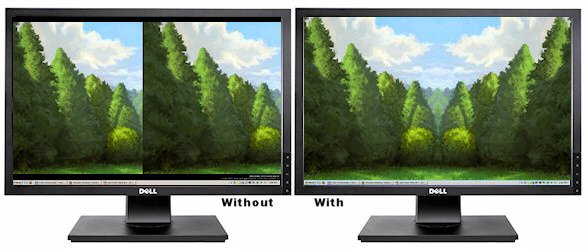 Smart tile and mirror effect on a small wallpaper