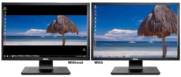 Smart stretch fitting a wide wallpaper to a 4:3 monitor