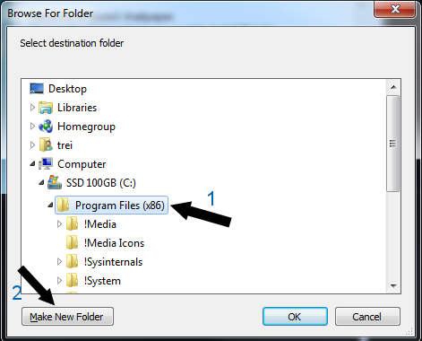 Choose Program Files